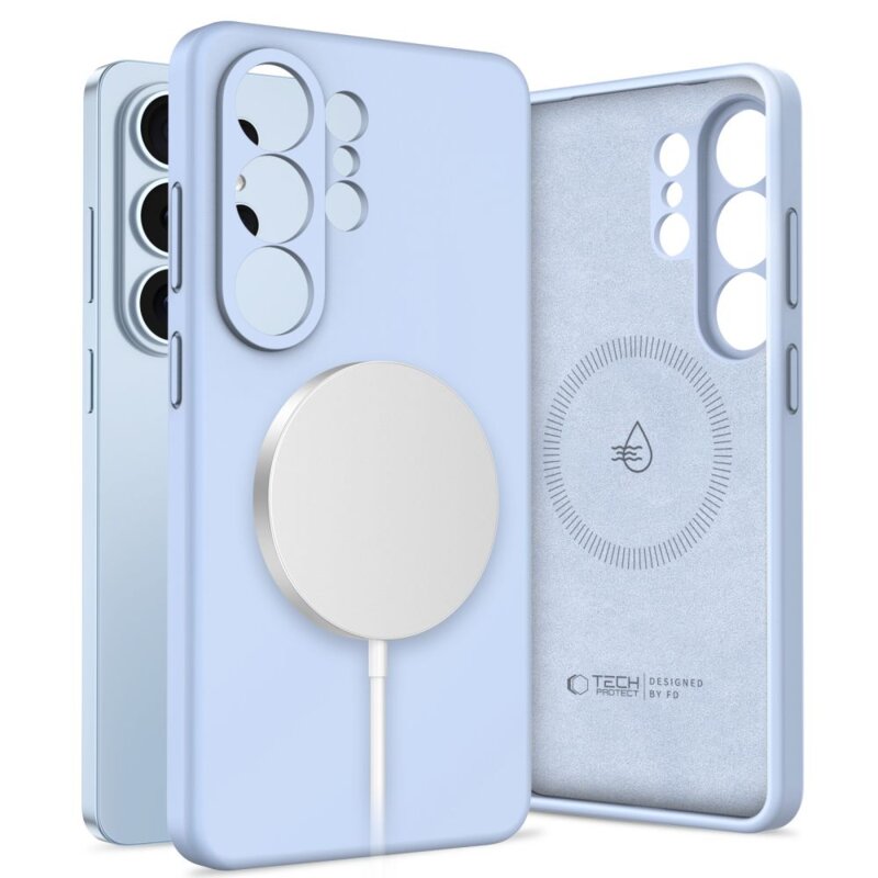 Etui TECH-PROTECT Silicone MagSafe do Samsung Galaxy S26 Ultra Niebieski