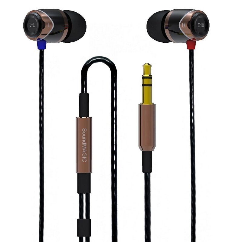 Słuchawki dokanałowe SOUNDMAGIC E10 Złoto-czarny