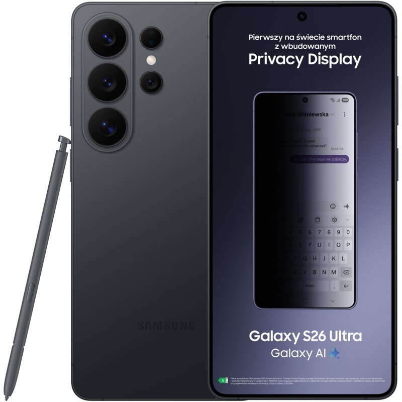 Smartfon SAMSUNG Galaxy S26 Ultra 5G 12/256GB 6.9" 120Hz Czarny SM-S948 EU