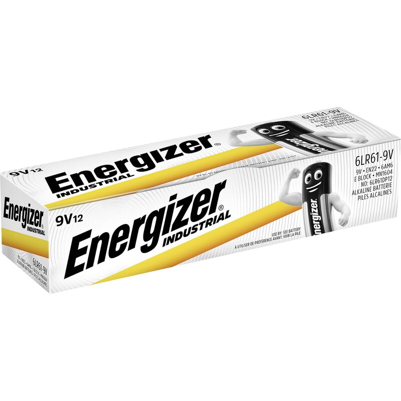 Energizer Bateria Industrial alkaliczna 9V 6LR61 12 szt. Bulk