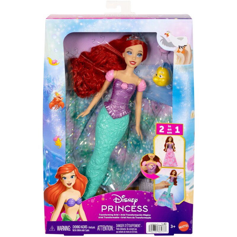 Lalka DISNEY PRINCESS Arielka Magiczna przemiana JLK19