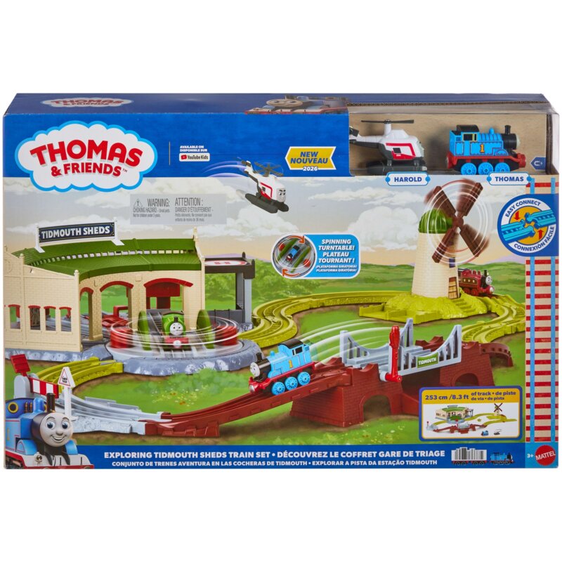 Kolejka FISHER PRICE Tomek i Przyjaciele Zajezdnia Domkowo JLL36