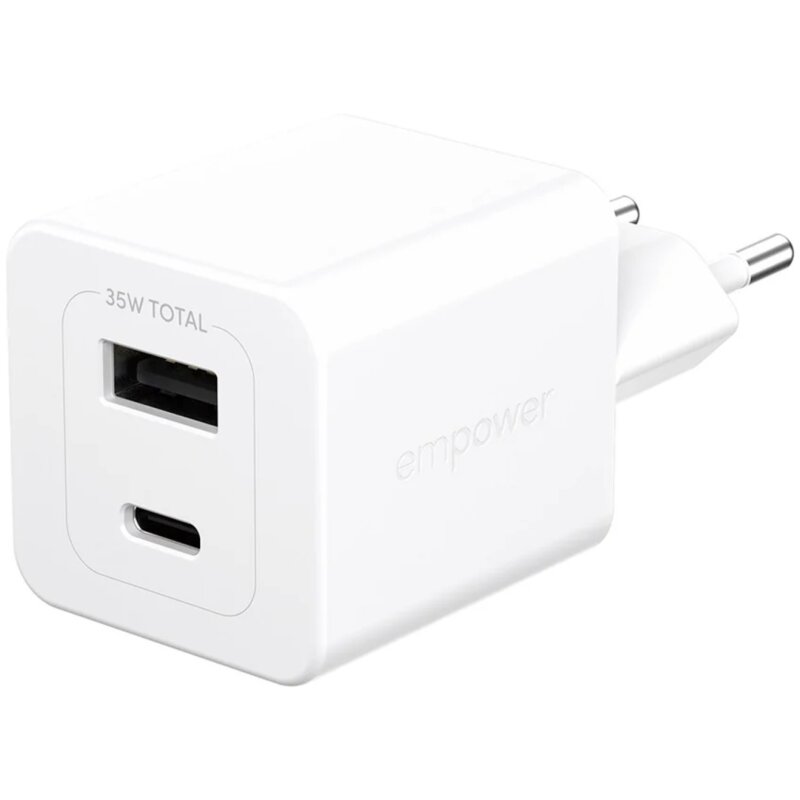 PanzerGlass empower Turbo 35W USB-C + USB-A Silver White