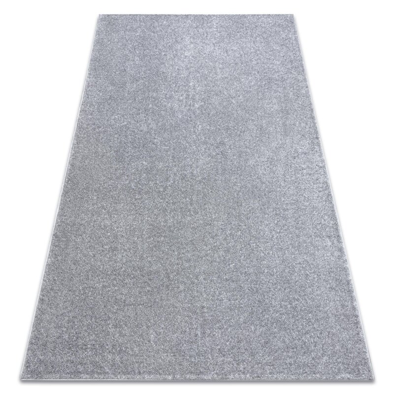 Zdjęcia - Dywan  - wykładzina santa fe srebrny 92 gładki, jednolity, jednokolorowy szary 300x500 cm DYWAN WYKŁADZINA
