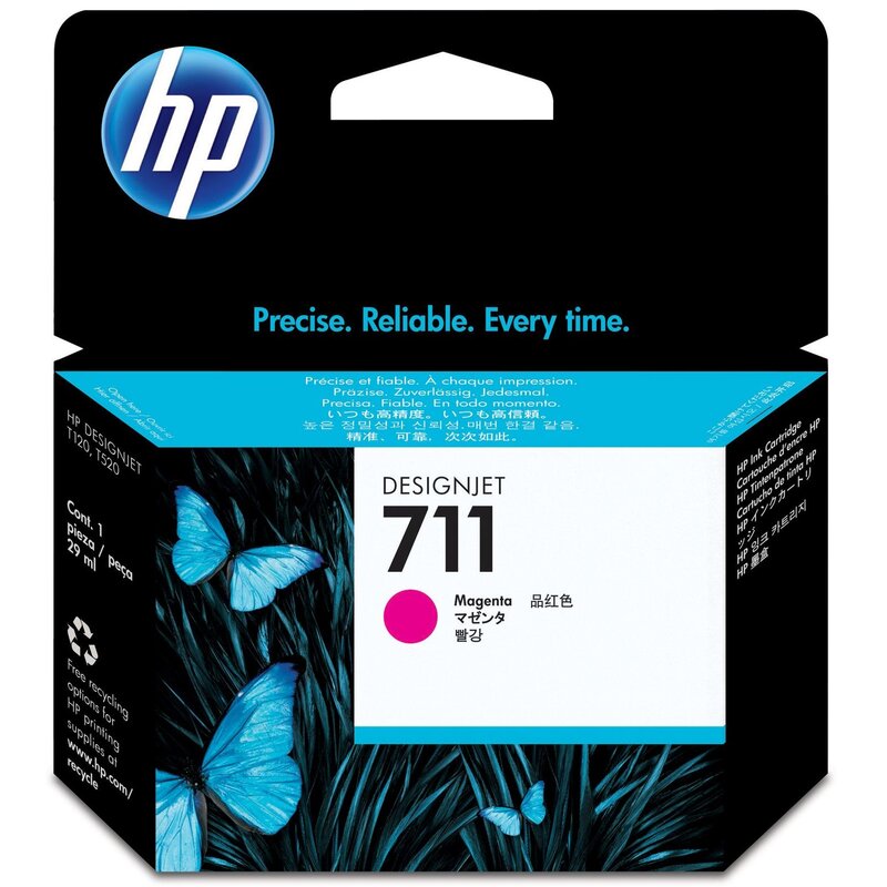 Purpurowy wkład atramentowy HP 711 DesignJet 29 ml