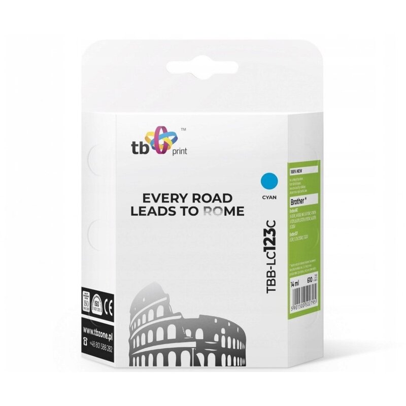 TB Print Tusz do Brother LC123 TBB-LC123C CY
