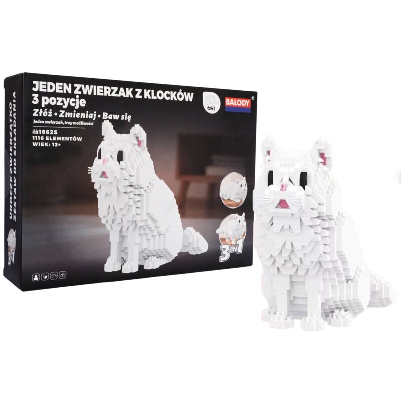Klocki plastikowe QBI Kot 3w1 SA354888