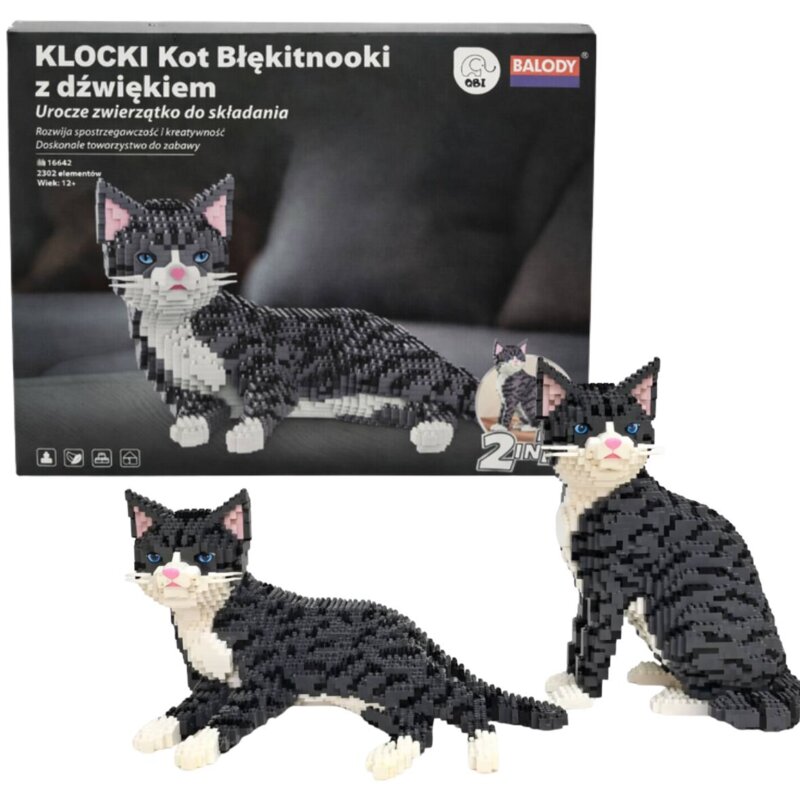 Klocki plastikowe QBI Kot 2w1 SA354886