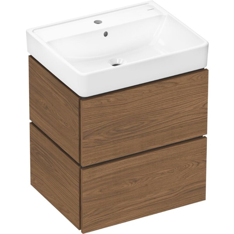 Umywalka HANSGROHE Xilesa E 54396550 Kaszmirowy dąb + szafka Xanuia Q