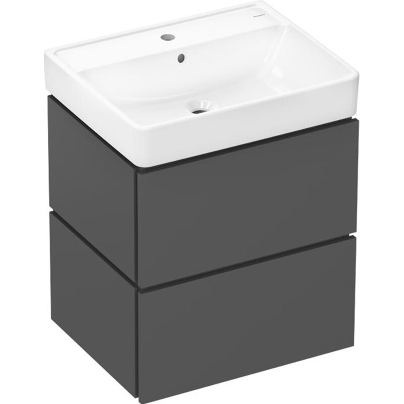 Umywalka HANSGROHE Xilesa E 54396760 Szary łupek matowy + szafka Xanuia Q