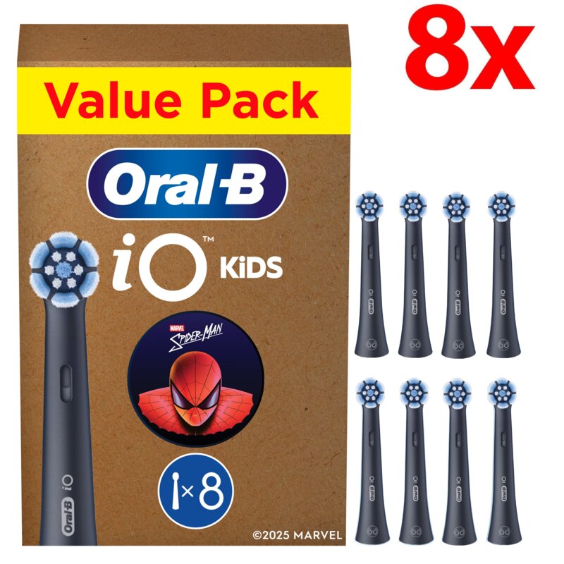 Oryginalna końcówka szczoteczki ORAL-B Kids Spiderman (8 szt.) (Delikatne dla dziąseł)