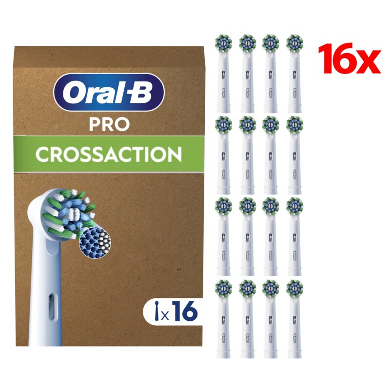 Oryginalna końcówka szczoteczki ORAL-B CrossAction EB-50RX (16 szt.) (Dokładna higiena jamy ustnej)
