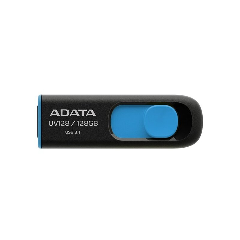 Pendrive ADATA DashDrive UV128 128GB, USB 3.2 Gen. 1 (USB 3.0), Odczyt 100 Mb/s Czarno-niebieski