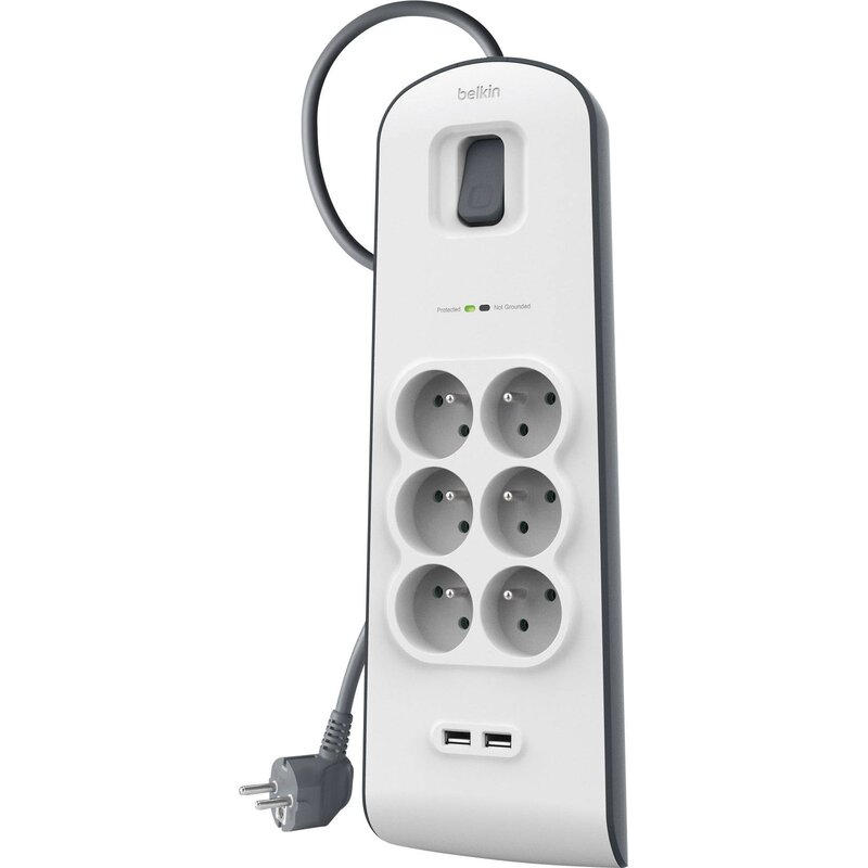 Listwa BELKIN BSV604CA2M (2 m) Biało-szary