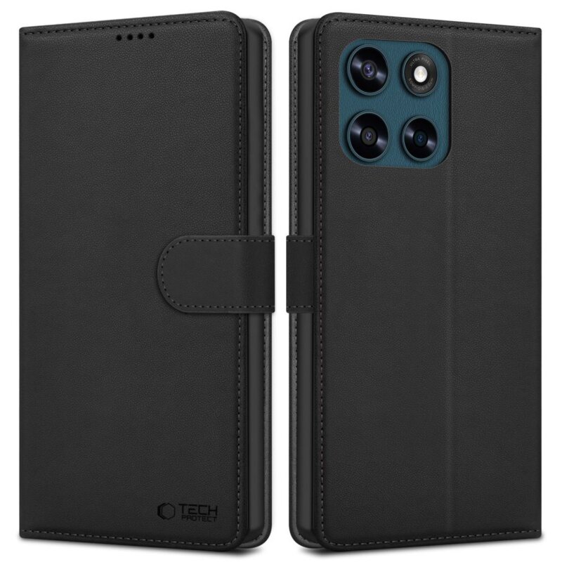 Etui TECH-PROTECT Wallet do Mototola Moto G57 Power/G67 Power Czarny