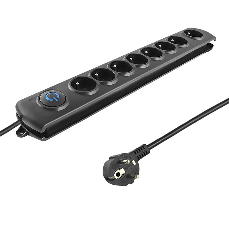 Listwa QOLTEC Surge Protector 50113 (1.8 m) Czarny