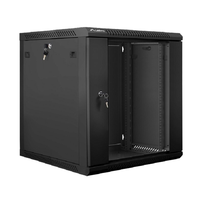 Szafa RACK LANBERG 19" 12U WF01-6612-10B 600 x 600 mm, Wisząca Czarny