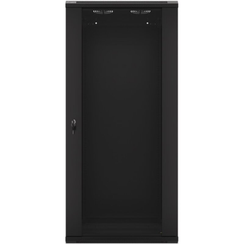 Lanberg Szafa instalacyjna wisząca 19 cali 27U 600X450mm czarna (drzwi szklane)