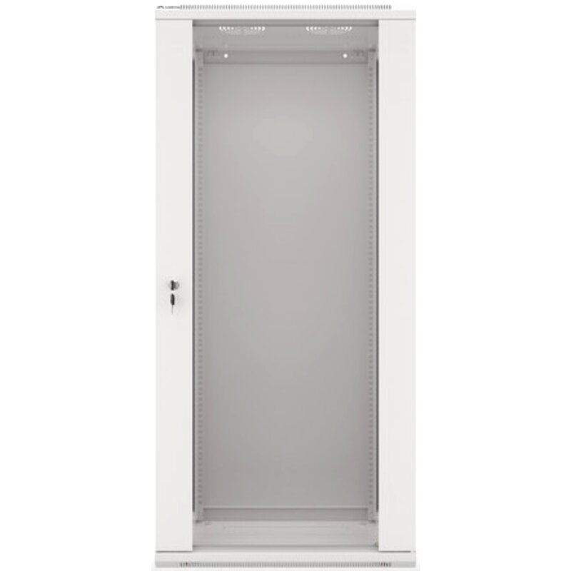 Lanberg Szafa instalacyjna wisząca 19 cali 27U 600X450mm szara (drzwi szklane)