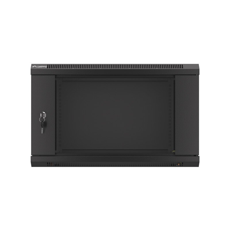 Lanberg Szafa instalacyjna wisząca 19 cali 6U 600X450mm czarna (drzwi szklane)