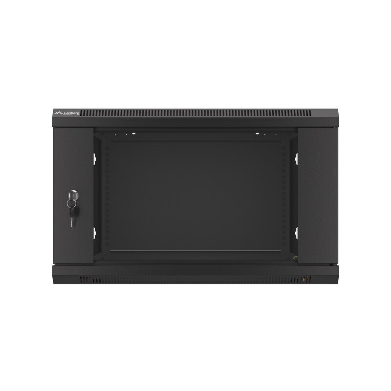 Lanberg szafa instalacyjna wisząca 19'' 6U 600x600mm czarna (drzwi szklane)