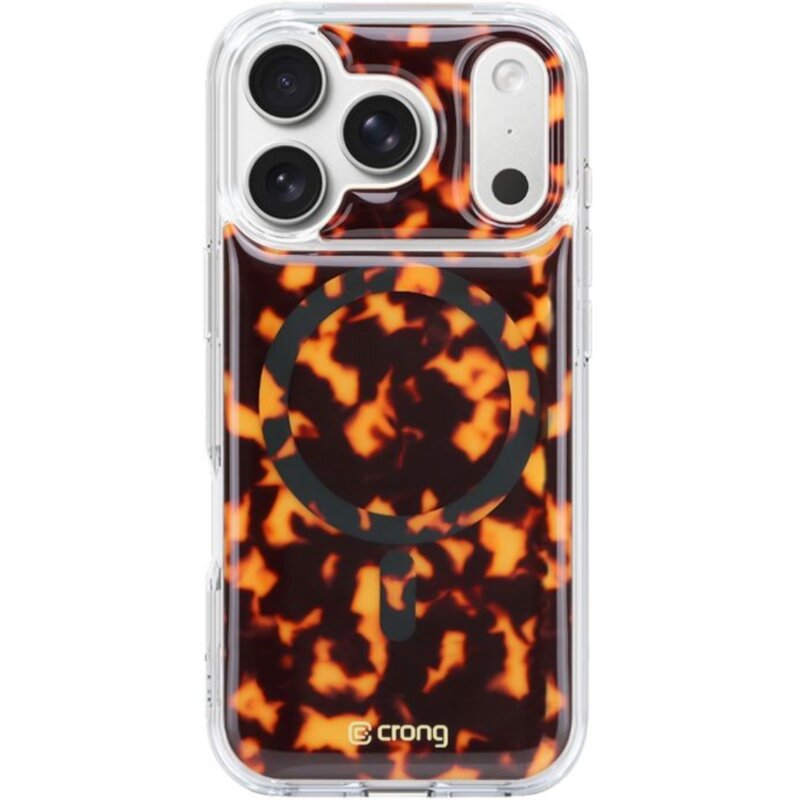 Etui CRONG Deluxe Mag Cover MagSafe Tortoise do Apple iPhone 17 Pro Max Brązowy