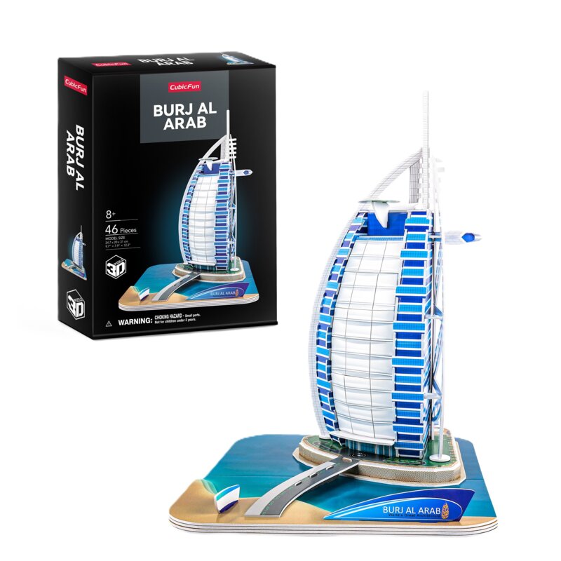Puzzle 3D CUBIC FUN Burj Al Arab C065H (46 elementów)