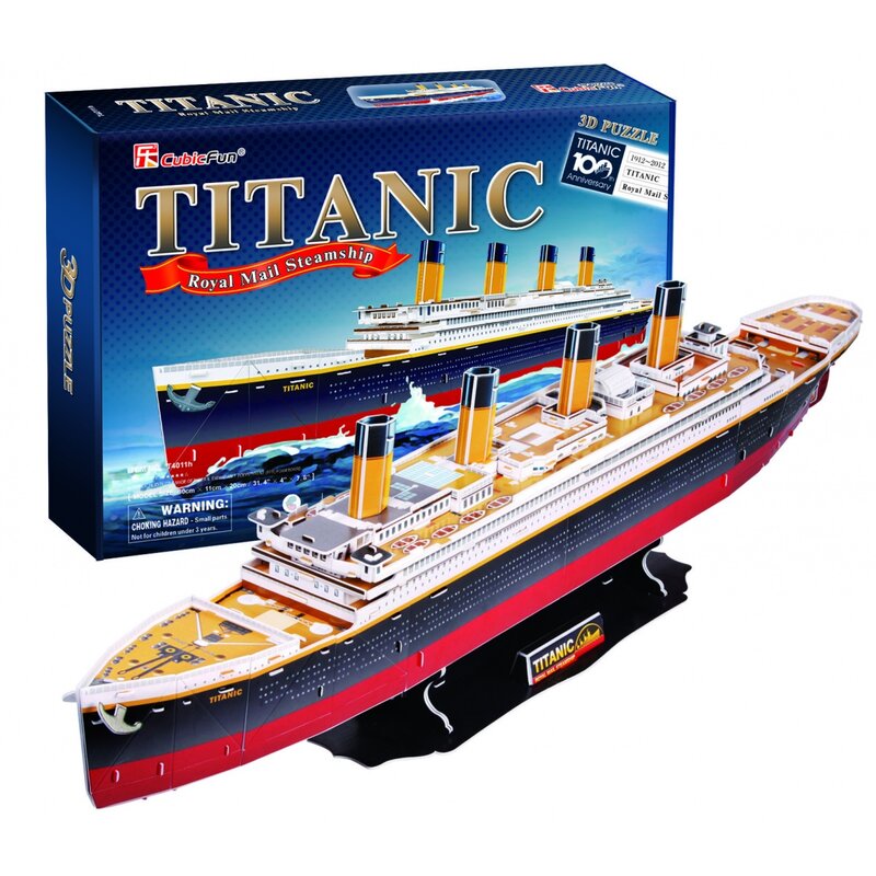 Puzzle 3D CUBIC FUN Titanic Duży T4011H (113 elementów)