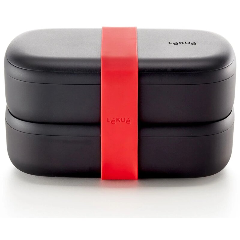 Lunch box LEKUE 885129 To Go 2 x 0.5 L Czarny