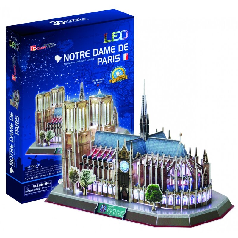 Puzzle 3D CUBIC FUN LED Notre Dame L173H (149 elementów)