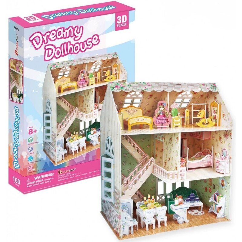 Puzzle 3D CUBIC FUN Dreamy Domek Dla Lalek P645H (160 elementów)