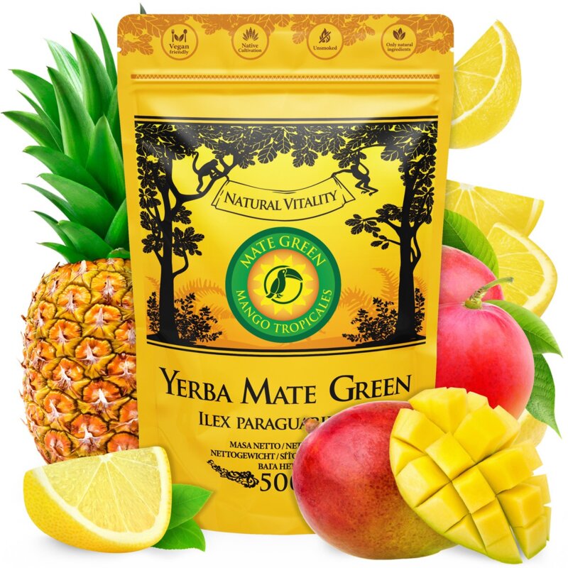 Yerba Mate MATE GREEN Mango Tropicales 500 g