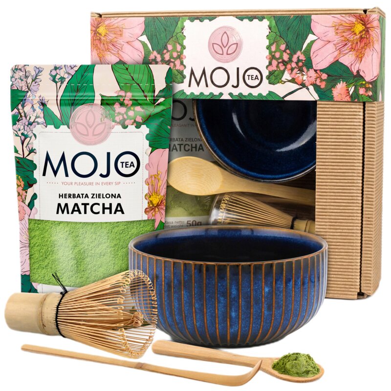 Zestaw do zaparzania + Herbata zielona sypana GAUCHO CEBAR Matcha Mojo Tea 50 g