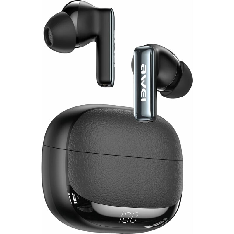 AWEI Słuchawki bezprzewodowe Bluetooth 6.0 TWS ANC TA19 czarne