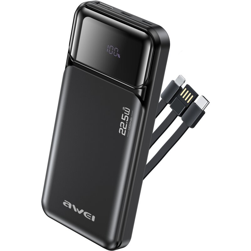 Powerbank AWEI PA-91 10000 mAh 22.5W Czarny
