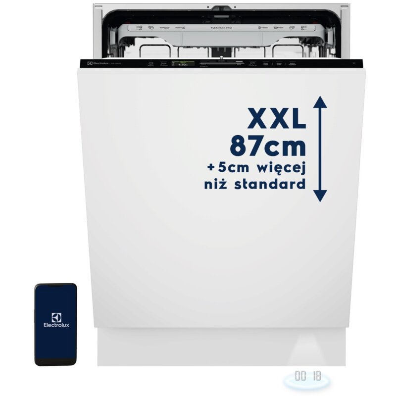 Zmywarka ELECTROLUX E97LX200P MaxiSpace XXL Wysokość 87cm Ramię natryskowe SatelliteClean Pro QuickSelect 2.0