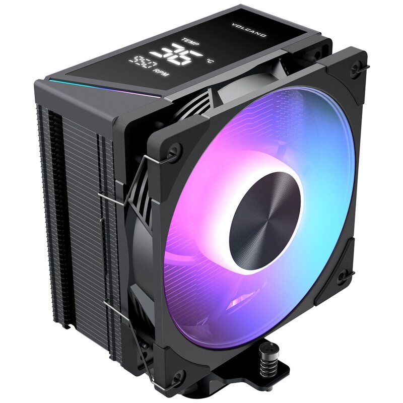 Chłodzenie CPU MODECOM Volcano 0C T102 LCD ARGB Czarny