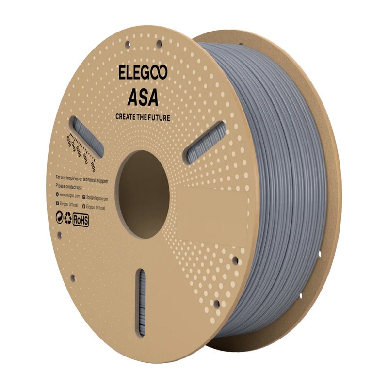 Filament ELEGOO ASA, Średnica 1.75 mm, 1 kg Szary
