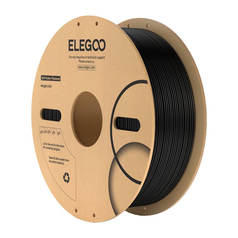 Filament ELEGOO ABS, Średnica 1.75 mm, 1 kg Czarny