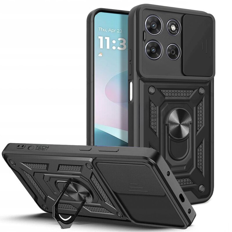 Etui TECH-PROTECT CamShield Pro Motorola Moto G57 Power/G67 Power Czarny