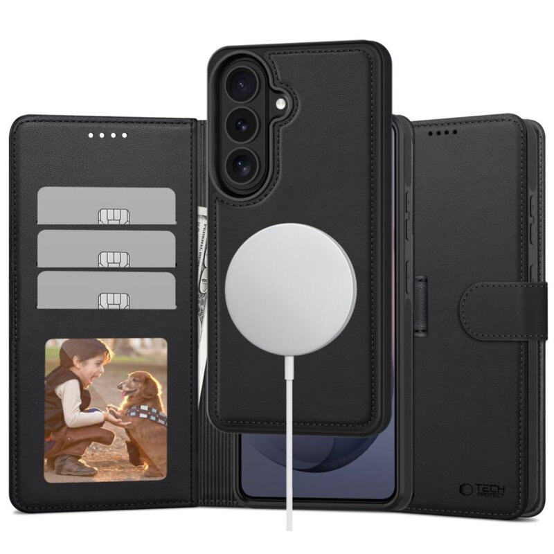 Etui TECH-PROTECT Wallet MagSafe do Samsung Galaxy S26 Czarny mat