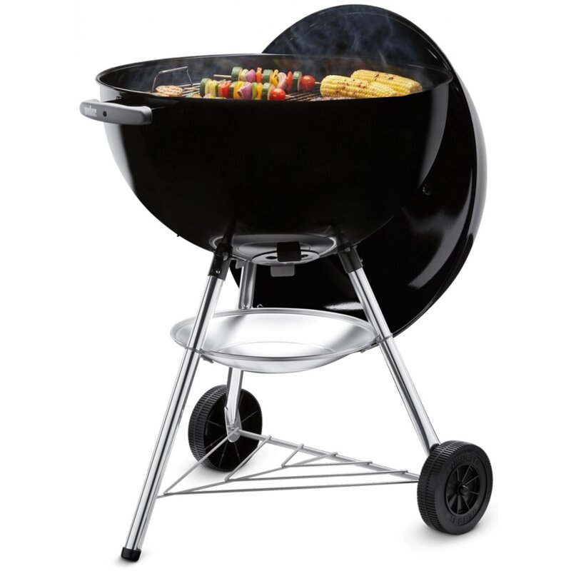Grill ogrodowy węglowy WEBER Bar-B-Kettle 1502062 Zamykany, okrągły, na kółkach, termometr