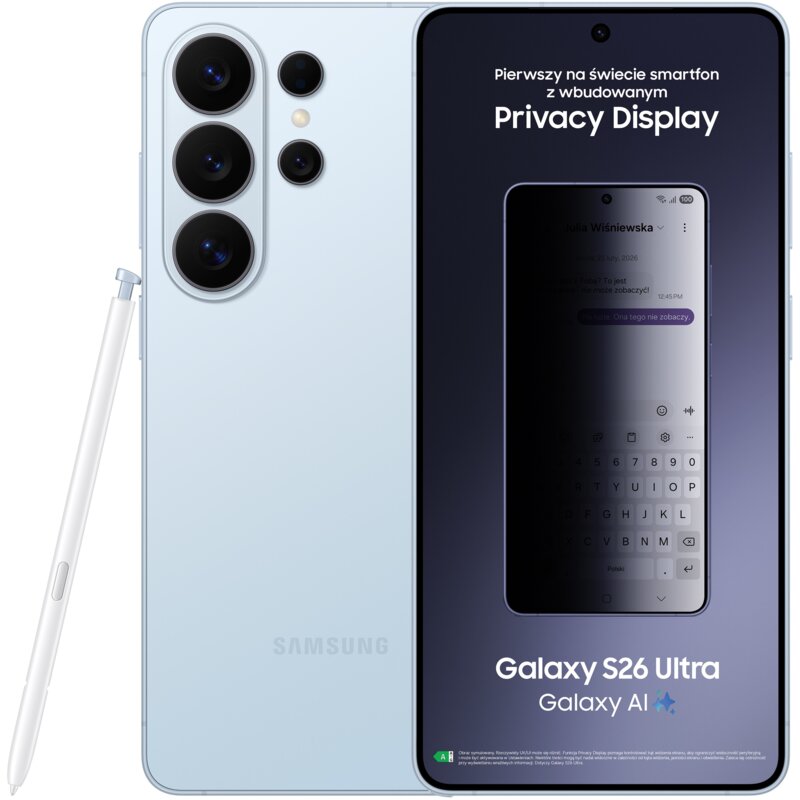 Smartfon SAMSUNG Galaxy S26 Ultra 5G 12/512GB 6.9" 120Hz Jasnoniebieski SM-S948 EU