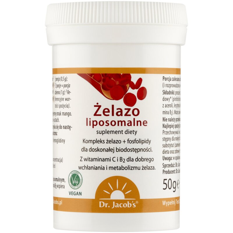 Kompleks witamin i minerałów DR. JACOB'S Żelazo liposomalne (50 g)