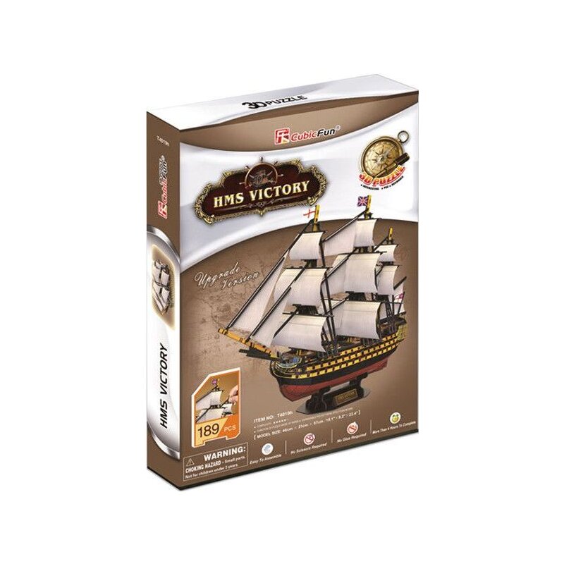 Puzzle 3D CUBIC FUN Statki Żaglowiec HMS Victory T4019H (189 elementów)
