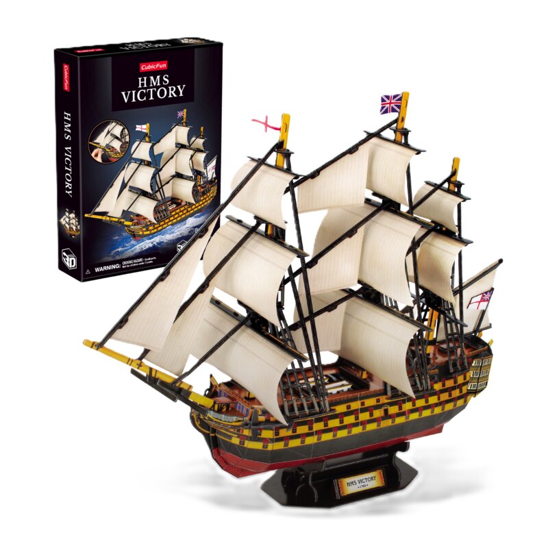 Puzzle 3D CUBIC FUN Statki Żaglowiec HMS Victory T4019H (189 elementów)