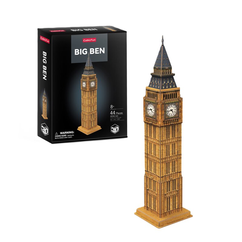 Puzzle 3D CUBIC FUN Budowle Świata Zegar Big Ben C094H (47 elementów)
