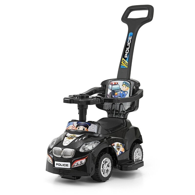 Jeździk MILLY MALLY Happy Czarny rączka