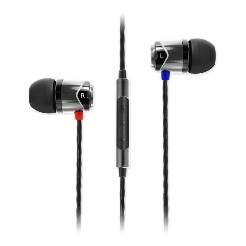 Słuchawki dokanałowe SOUNDMAGIC E10C Czarno-srebrny