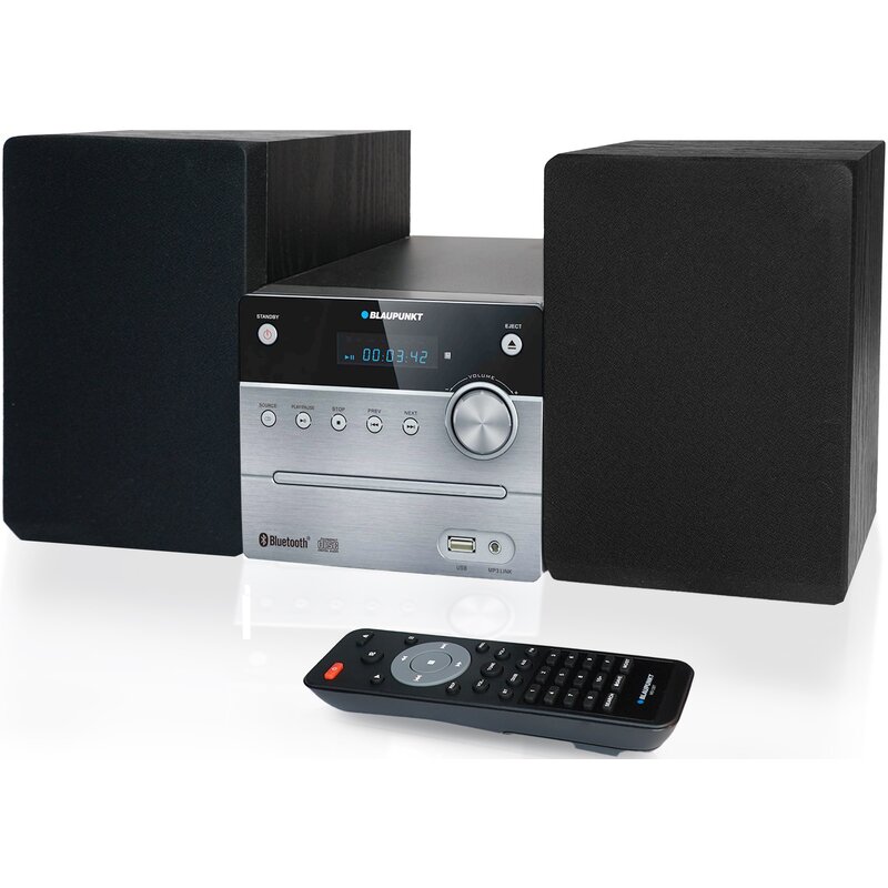 Blaupunkt MS12BT 10W Bluetooth Radio FM Srebrny